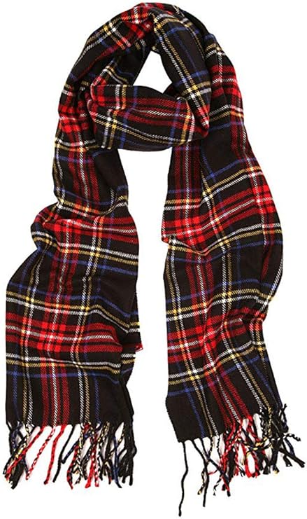 Cirrus New Soft Cashmere Feel Plaid Check and Solid Winter Scarf