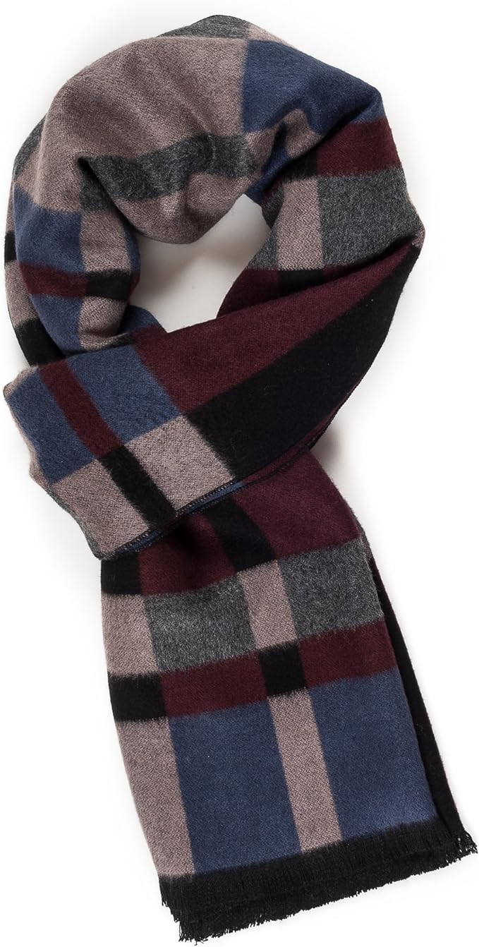 Scarf for Men Reversible Elegant Classic Cashmere Feel Scarves for Spring Fall Winter